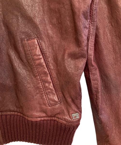 SCOTCH & SODA（スコッチアンドソーダ）SCOTCH & SODA (スコッチアンドソーダ) レザージャケット ボルドー サイズ:-の古着・服飾アイテム