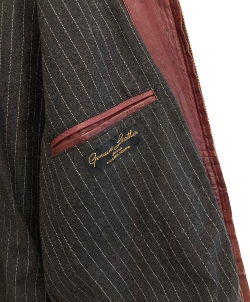 SCOTCH & SODA（スコッチアンドソーダ）SCOTCH & SODA (スコッチアンドソーダ) レザージャケット ボルドー サイズ:-の古着・服飾アイテム