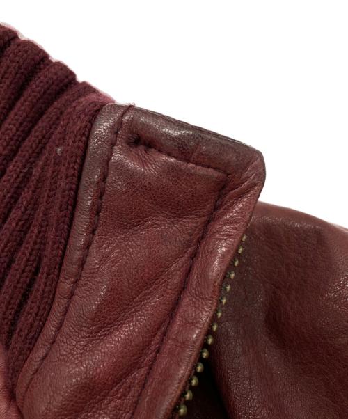 SCOTCH & SODA（スコッチアンドソーダ）SCOTCH & SODA (スコッチアンドソーダ) レザージャケット ボルドー サイズ:-の古着・服飾アイテム