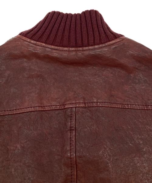 SCOTCH & SODA（スコッチアンドソーダ）SCOTCH & SODA (スコッチアンドソーダ) レザージャケット ボルドー サイズ:-の古着・服飾アイテム