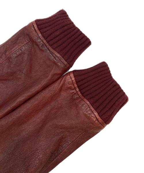 SCOTCH & SODA（スコッチアンドソーダ）SCOTCH & SODA (スコッチアンドソーダ) レザージャケット ボルドー サイズ:-の古着・服飾アイテム