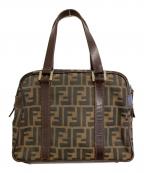 FENDIフェンディ）の古着「ズッカ柄ハンドバッグ」｜ブラウン
