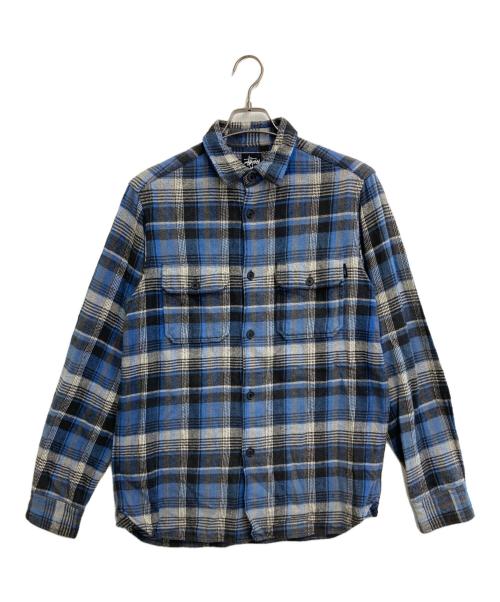 stussy（ステューシー）stussy (ステューシー) チェックネルシャツ ブルー サイズ:Mの古着・服飾アイテム