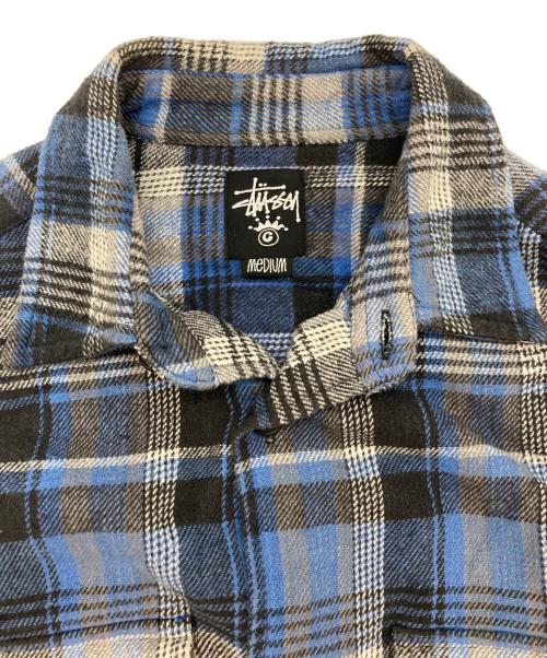 stussy（ステューシー）stussy (ステューシー) チェックネルシャツ ブルー サイズ:Mの古着・服飾アイテム