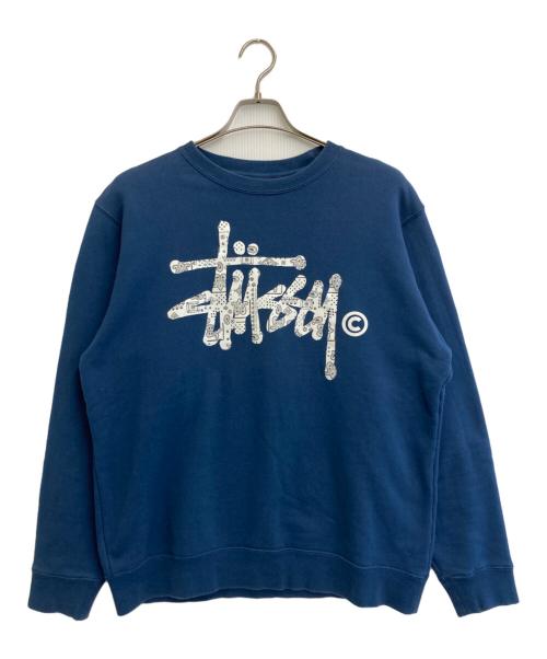 stussy（ステューシー）stussy (ステューシー) ロゴプリントスウェット ブルー サイズ:SIZE Mの古着・服飾アイテム