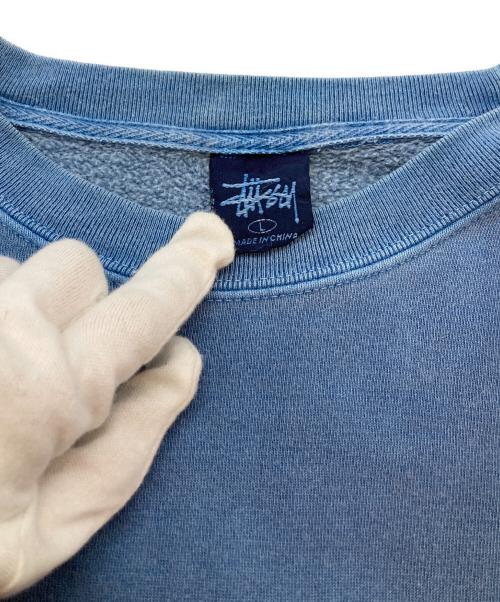 stussy（ステューシー）stussy (ステューシー) ロゴスウェット ブルー サイズ:Lの古着・服飾アイテム