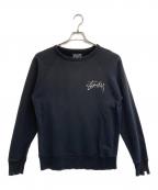 stussyステューシー）の古着「ラグランスウェット」｜ブラック