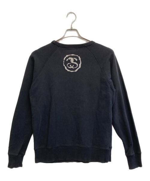 stussy（ステューシー）stussy (ステューシー) ラグランスウェット ブラック サイズ:Mの古着・服飾アイテム