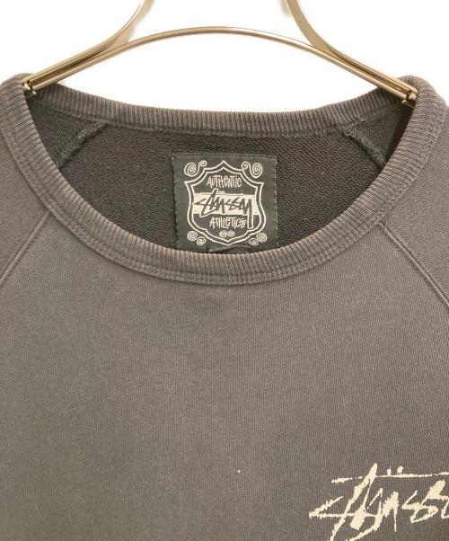 stussy（ステューシー）stussy (ステューシー) ラグランスウェット ブラック サイズ:Mの古着・服飾アイテム