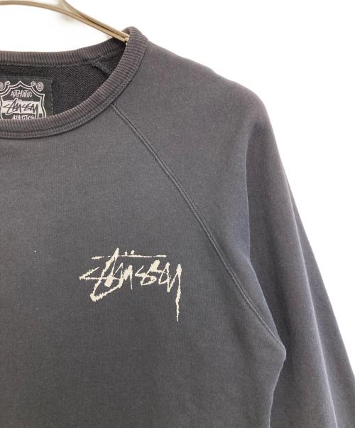 stussy（ステューシー）stussy (ステューシー) ラグランスウェット ブラック サイズ:Mの古着・服飾アイテム
