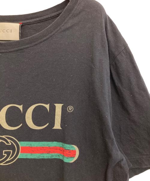 GUCCI（グッチ）GUCCI (グッチ) ウォッシュド加工 オーバーサイズ半袖Tシャツ ブラック サイズ:-の古着・服飾アイテム