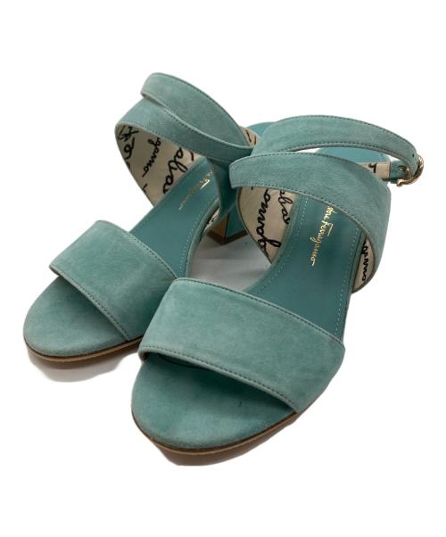 Salvatore Ferragamo（サルヴァトーレ フェラガモ）Salvatore Ferragamo (サルヴァトーレ フェラガモ) アンクルストラップサンダル グリーン サイズ:SIZE 6 1/2の古着・服飾アイテム