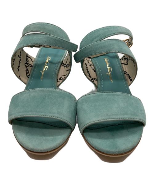 Salvatore Ferragamo（サルヴァトーレ フェラガモ）Salvatore Ferragamo (サルヴァトーレ フェラガモ) アンクルストラップサンダル グリーン サイズ:SIZE 6 1/2の古着・服飾アイテム