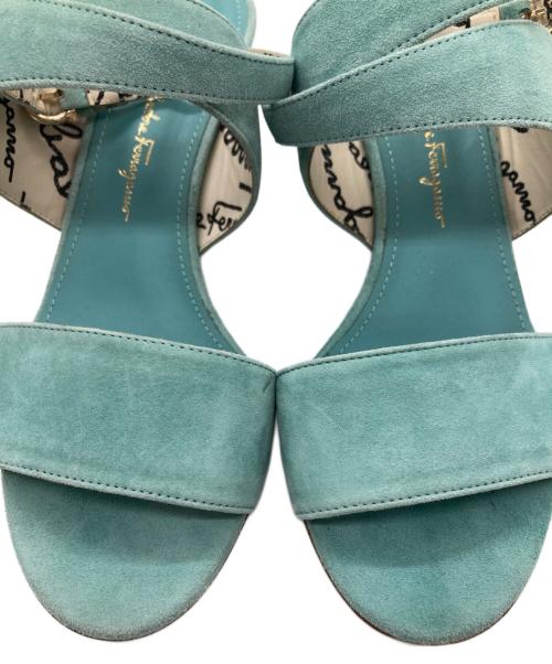 Salvatore Ferragamo（サルヴァトーレ フェラガモ）Salvatore Ferragamo (サルヴァトーレ フェラガモ) アンクルストラップサンダル グリーン サイズ:SIZE 6 1/2の古着・服飾アイテム