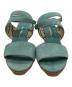 Salvatore Ferragamo (サルヴァトーレ フェラガモ) アンクルストラップサンダル グリーン サイズ:SIZE 6 1/2：5000円