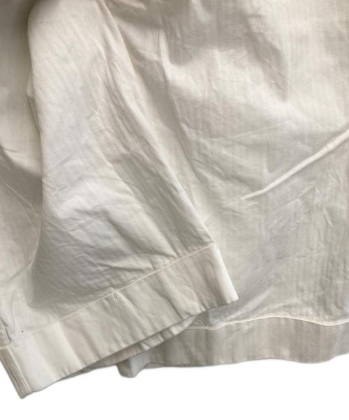 ゴーシュ（ゴーシュ）ゴーシュ (ゴーシュ) スレンヘリンボン クロップドワイドパンツ ホワイト サイズ:2の古着・服飾アイテム