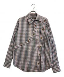 Vivienne Westwood man（ヴィヴィアン ウェストウッド マン）の古着「ギンガムチェックパズルシャツ」｜ピンク×ブルー