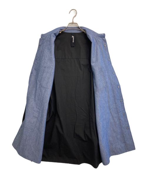 GROUND Y（グラウンドワイ）GROUND Y (グラウンドワイ) 24AW Paneled BIG Shirt ブルー×ブラック サイズ:3の古着・服飾アイテム