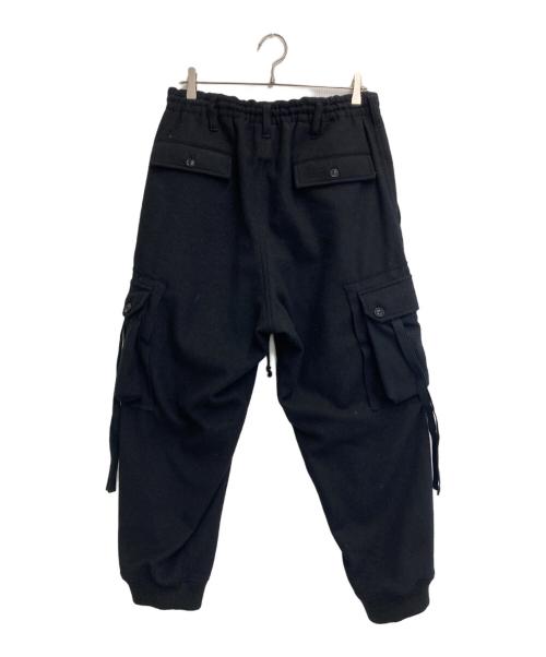 GROUND Y（グラウンドワイ）GROUND Y (グラウンドワイ) MELTON CARGO PANTS ブラック サイズ:3の古着・服飾アイテム