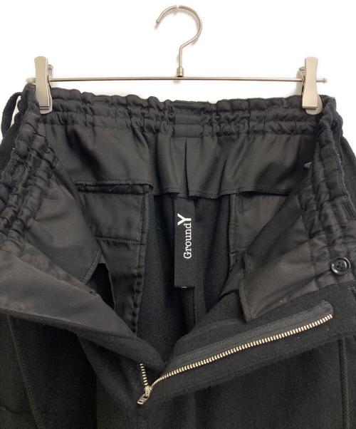 GROUND Y（グラウンドワイ）GROUND Y (グラウンドワイ) MELTON CARGO PANTS ブラック サイズ:3の古着・服飾アイテム