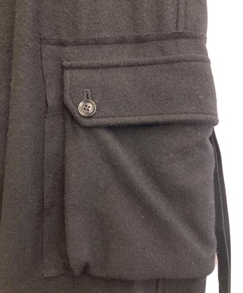 GROUND Y（グラウンドワイ）GROUND Y (グラウンドワイ) MELTON CARGO PANTS ブラック サイズ:3の古着・服飾アイテム