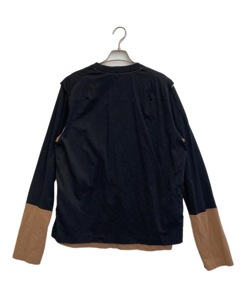 SUNSEA（サンシー）SUNSEA (サンシー) 21AW Layered 2tone カットソー ブラック×ブラウン サイズ:3の古着・服飾アイテム