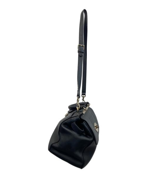 MULBERRY（マルベリー）MULBERRY (マルベリー) レザーショルダーバッグ ブラックの古着・服飾アイテム