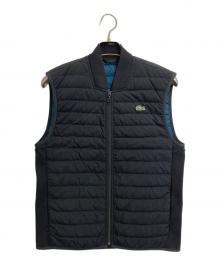 LACOSTE（ラコステ）の古着「リブニットカラーダウンベスト」｜ブラック