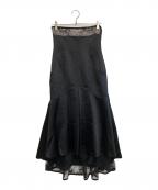 Mame Kurogouchiマメクロゴウチ）の古着「マーメイドレーススカート」｜ブラック