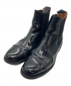 SANDERSサンダース）の古着「MILITARY CAP TOE CHELSEA BOOT」｜ブラック