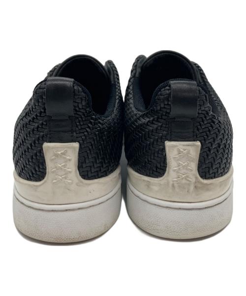 ERMENEGILDO ZEGNA（エルメネジルド・ゼニア）Ermenegildo Zegna (エルメネジルド・ゼニア) レザースニーカー ブラック サイズ:6　2/1の古着・服飾アイテム