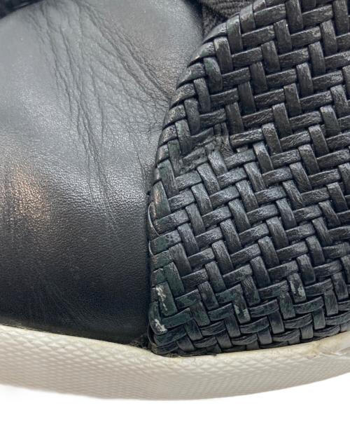 ERMENEGILDO ZEGNA（エルメネジルド・ゼニア）Ermenegildo Zegna (エルメネジルド・ゼニア) レザースニーカー ブラック サイズ:6　2/1の古着・服飾アイテム