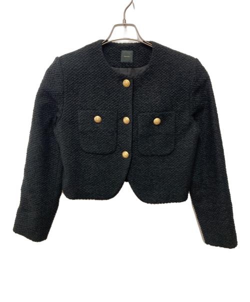 Spick and Span（スピック＆スパン）Spick and Span (スピック＆スパン) ループヤーンツイードジャケット ブラック サイズ:SIZE 36の古着・服飾アイテム