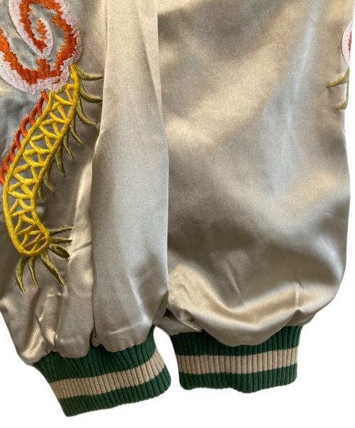 花旅楽団（ハナタビガクダン）花旅楽団 (ハナタビガクダン) リバーシブルスカジャン グリーン サイズ:XXLの古着・服飾アイテム