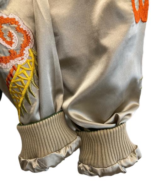 花旅楽団（ハナタビガクダン）花旅楽団 (ハナタビガクダン) リバーシブルスカジャン グリーン サイズ:XXLの古着・服飾アイテム