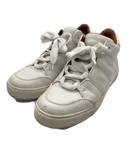 ERMENEGILDO ZEGNA（エルメネジルド・ゼニア）Ermenegildo Zegna (エルメネジルド・ゼニア) ハイカットスニーカー ホワイト サイズ:25の古着・服飾アイテム