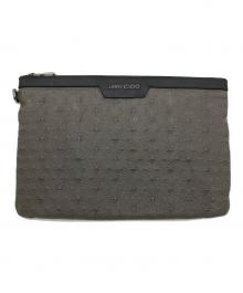 JIMMY CHOO（ジミーチュウ）の古着「スターエンボスクラッチバッグ」｜グレー