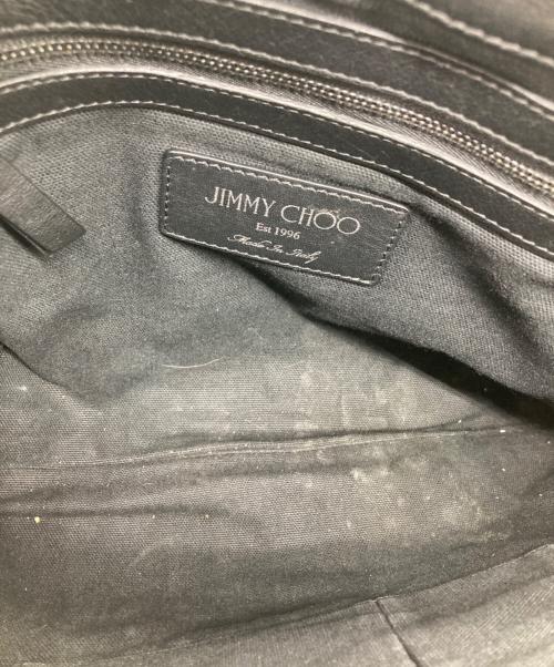 JIMMY CHOO（ジミーチュウ）JIMMY CHOO (ジミーチュウ) スターエンボスクラッチバッグ グレーの古着・服飾アイテム