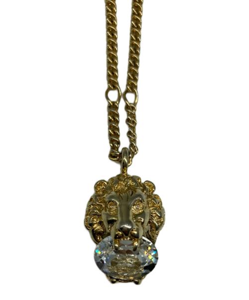 GUCCI（グッチ）GUCCI (グッチ) クリスタルライオンヘッドネックレス ゴールドの古着・服飾アイテム