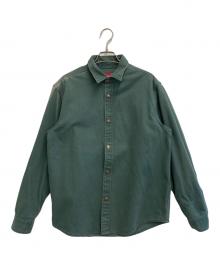 SUPREME（シュプリーム）の古着「Logo Taping Work Shirt」｜グリーン