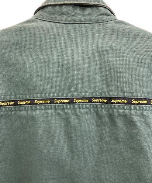 SUPREME（シュプリーム）Supreme (シュプリーム) Logo Taping Work Shirt グリーン サイズ:Sの古着・服飾アイテム