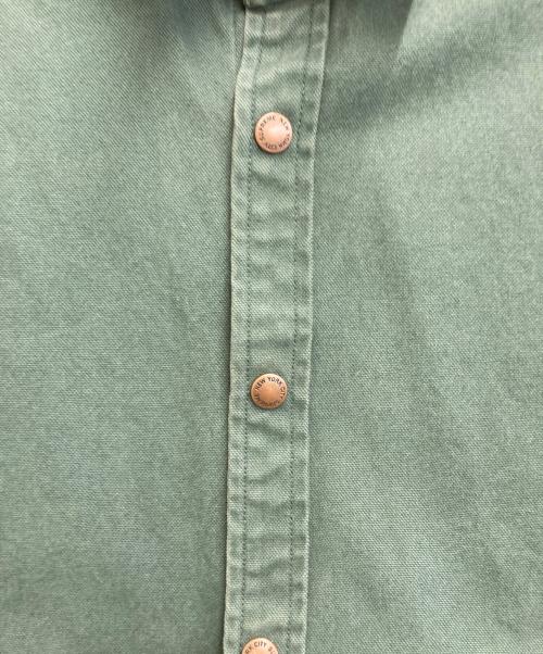 SUPREME（シュプリーム）Supreme (シュプリーム) Logo Taping Work Shirt グリーン サイズ:Sの古着・服飾アイテム