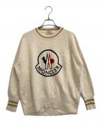 MONCLERモンクレール）の古着「MAGLIONE TRICOT GIROCOLLO」｜アイボリー
