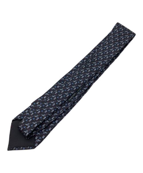 HERMES（エルメス）HERMES (エルメス) 騎手柄ネクタイ グレー サイズ:FREEの古着・服飾アイテム