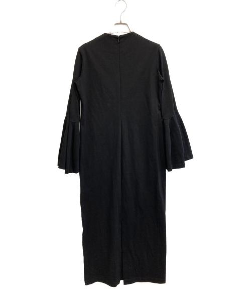 Mame Kurogouchi（マメクロゴウチ）Mame Kurogouchi (マメクロゴウチ) Volume Sleeve Cotton Jersey Dress ブラック サイズ:2の古着・服飾アイテム