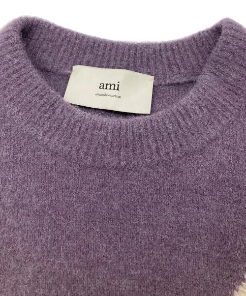 AMI Alexandre Mattiussi（アミアレクサンドルマテュッシ）AMI Alexandre Mattiussi (アミアレクサンドルマテュッシ) アルパカブレンドニット パープル サイズ:XLの古着・服飾アイテム