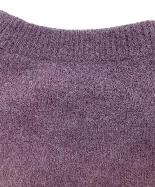 AMI Alexandre Mattiussi（アミアレクサンドルマテュッシ）AMI Alexandre Mattiussi (アミアレクサンドルマテュッシ) アルパカブレンドニット パープル サイズ:XLの古着・服飾アイテム