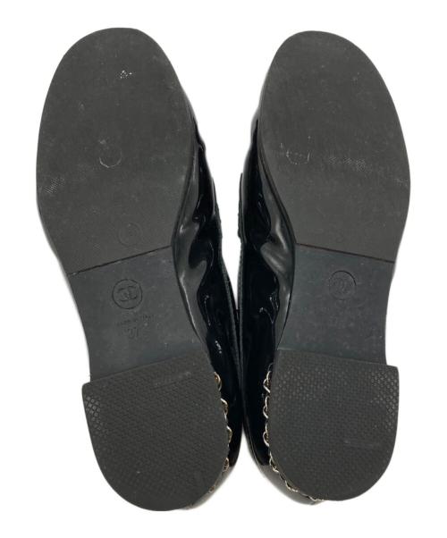 CHANEL（シャネル）CHANEL (シャネル) ココマークチェーンローファー ブラック サイズ:SIZE 37Cの古着・服飾アイテム