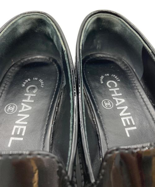 CHANEL（シャネル）CHANEL (シャネル) ココマークチェーンローファー ブラック サイズ:SIZE 37Cの古着・服飾アイテム