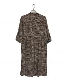 23区（ニジュウサンク）の古着「モダンジオメトリックプリント ワンピース」｜ブラウン